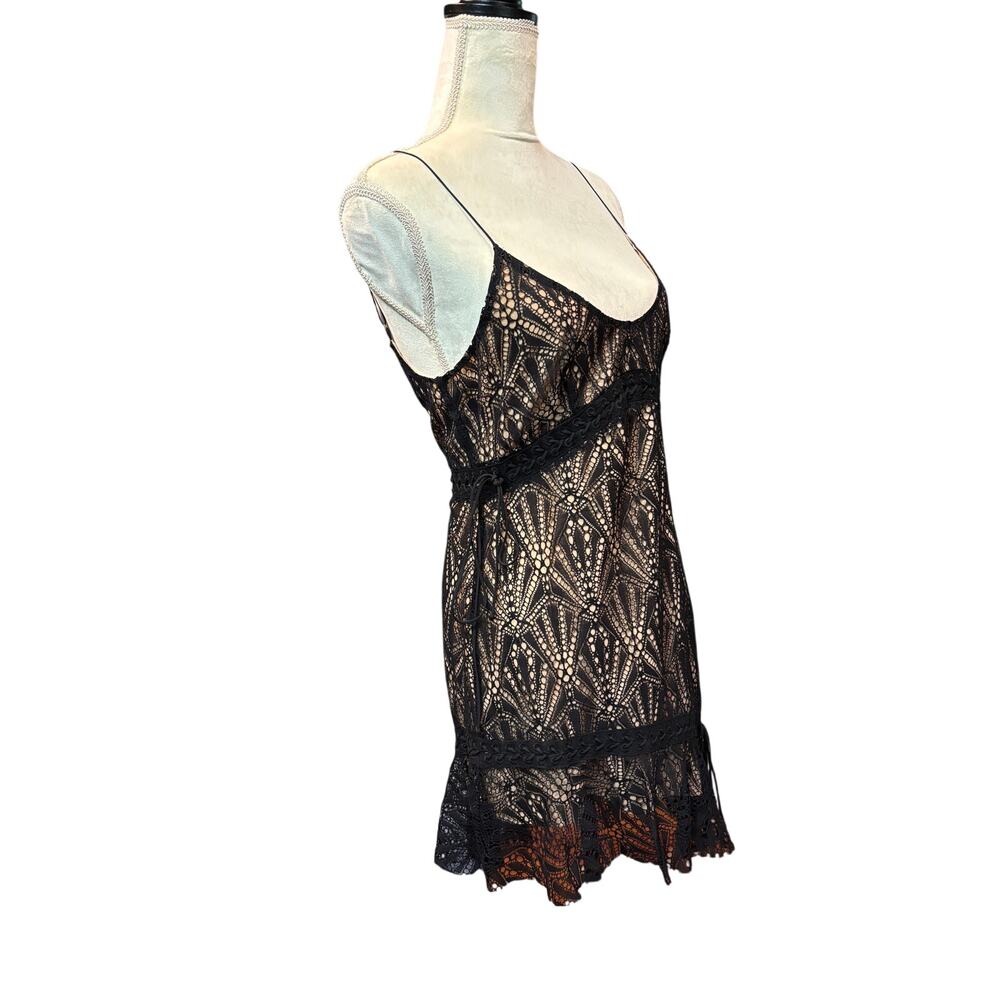 For Love and Lemons Black Lace Mini Dress Size L - Picture 6 of 16